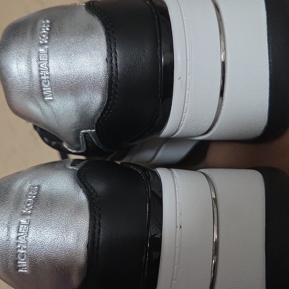 New Michael Kors Women's Black and Gray Platform Sneakers - Picture 5 of 8